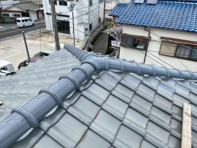 姫路市の棟積み替え工事